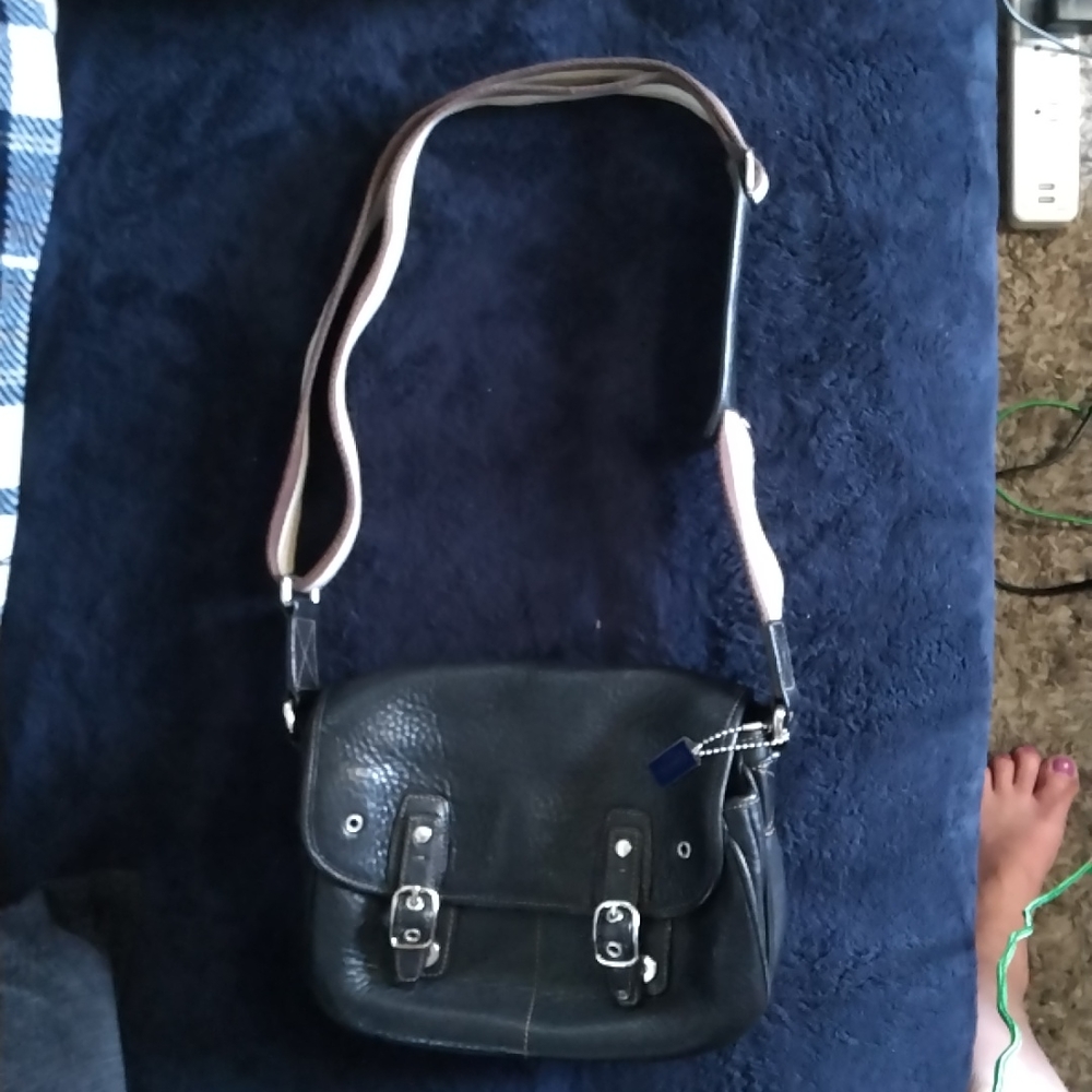 Leather Coach saddle bag